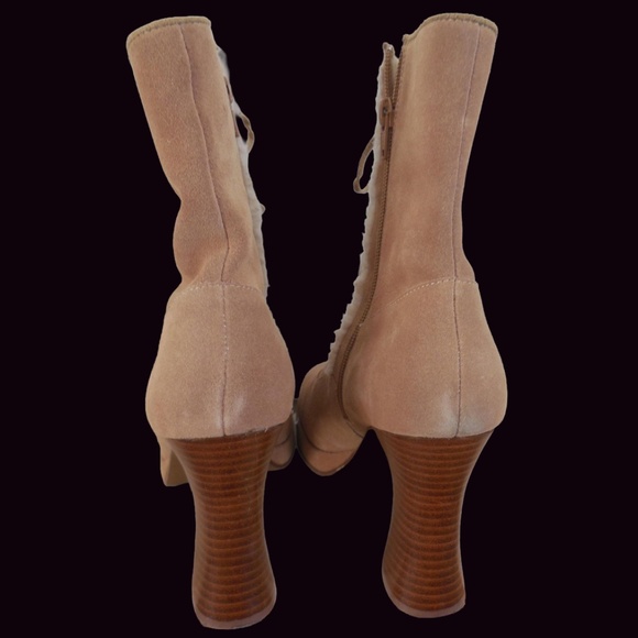 Mudd Women's Suede Ankle Boots Sz 11 Y2K Faux Fur lining - Picture 5 of 9